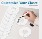 Set Of 30 Blank White Closet Dividers For Hanging Clothes     Clothing Rack Div   