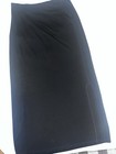 Lauren Ralph Lauren Black Pencil Maxi Skirt Front Slit Size Large Elastic Waist