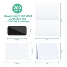 Ohuhu Blank White Cards And Envelopes 200 Pack - 5  X 7  A7  5x7  