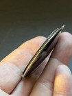 Vintage antique Sterling Silver Black Enamel Compact Powder Pendant 2 25 