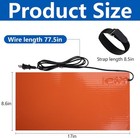 Pvc Pipe Heating Blanket 120v 200w Silicone Heater With Straps 1 2-1 5 Inch