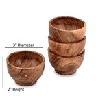 Snack Bowls Acacia Wooden Bowls Ideal For Appetizers  Dips  Sauce  Nuts 