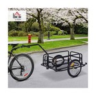 Aosom Bike Cargo Trailer  Bicycle Trailer  Heavy-duty Bike Wagon Cart  Foldab   