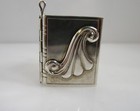 Vintage Art Nouveau Style Raised Design Book Locket Sterling Silver No Chain