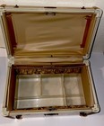 Vintage 1950s  Samsonite Shwayder Bros  Beige Train Case cosmetics Case
