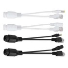 1 Pair Power Over Ethernet Passive Poe Rj45 Injector Splitter Adapter Cable Kit