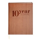  Journal ten Year Diary Log Book logbook  Soft Wood Finish - 8  X 10  10 Year