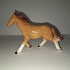 Vintage Atlas Brown Porcelain Ceramic Horse Figurine Handpainted  Japan 6 x4 x2 