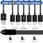 Herfair Usb C Splitter Multi Charging Cable 5a Fast Charge 1 64 Feet 