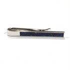 925 Sterling Silver Lapis Lazuli Stone Tie Clip In Box Men Silver Slide Gift