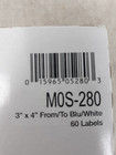 Maco From to Mailing Labels  3 X 4 Inches  60 Per Box  Blue And White  os-280 
