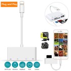 Usb To Card Reader Adapter Usb Camera Micro Sd Memory Slot For Iphone Ipad Lot