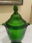 Very Rare Cambridge Green Covered Urn Or Candy About 10 1 2  Tall