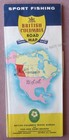 1960 Sport Fishing British Columbia Canada Road Map Travel Guide Fish Info 30x24