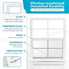 Pro Flex 2 Pack Shed Window 12  X 18  - Ultra Thick White Aluminum Flush Mount W