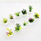 10pc Dollhouse Miniature Potted Flowers 1 12 Scale Garden Outdoor Accessories