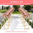 Elegant Gold Flower Stand Set - 10 Pieces For Weddings And Events