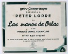 1935 Mad Love Peter Lorre Las Manos De Orlac 17 Spanish Mgm Lobby Cards Horror