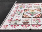 Unusual Handmade Quilt Lots Of Beautiful Perfect Appliques 80 X 90 