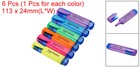 6pcs Highlighter Pen Assorted Colors Water Based Broad Tip Writing Marker Pens