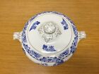 Antique Palissy Ware Blue   White 8    Covered Vegetable Bowl - Excellent 