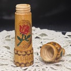 Antique Treen Wooden Hand Carvedpainted Etui Sewing Needle Case Rose Bulgaria