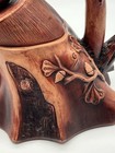 Chinese Yixing Zisha Pottery Carved Tree Stump Teapot
