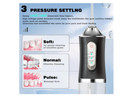 Waterpik Water Flosser 3 Modes Cordless 4 Replace Head Waterproof Rechargeable
