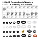 233 Pcs Plumbing And Faucet Washers Assortment Kit For Assorted Spigot Water Hos
