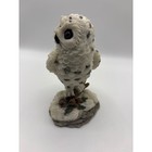 Snowy Owl Figurine Realistic White Bird Wildlife Decor Resin Sculpture 4 Inch