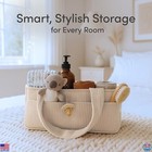 Baby Diaper Caddy Organizer For Changing Table - Stylish Nursery Storage Basket