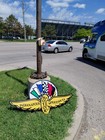 Indy 500 Sign Metal Wings Flags Indianapolis Motor Speedway Ims Large  4 Foot