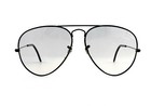 New Vintage B l Ray-ban 62mm Black Aviator Sunglasses Usa Unisex