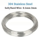 304 Stainless Steel Wire Single Strand Soft hard Wire Rustproof 0 1mm-3mm 