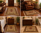 Natural Wool Old Orintal Rugs  Hand Woven knotted Size Approximately 2 7  X 3 4 