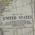 Large Antique 1908 Map Of The United States 22   x13 5   