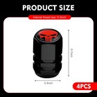 4pcs Skull Valve Stem Caps  Aluminum Alloy Tire Valve Caps  Universal Dustproof 