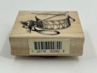 Inkadinkado Christmas Drum Holly Holiday Wood Mount Rubber Stamp