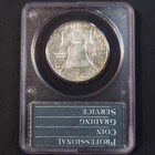 1961-p Franklin Half Dollar 50c Pcgs Ms64 Lustrous Toner In A Rattler Holder
