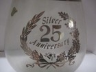 25th Wedding Anniversary-stemmed Glass Large Goblet Fishbowl West Virginia Glass