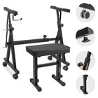 Piano Keyboard Stand   Bench Set  Portable Heavy Duty Digital Piano Stand For   