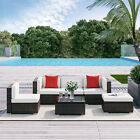 6 Pcs Outdoor Rattan Sofa Furniture Infinite Options   Pure Comfort  White