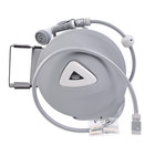 32ft 65ft 100ft Retractable Garden Water Hose Reel Spray Gun Rewind Wall Mounted