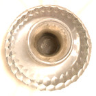 Vintage antique Round Faceted Cut Glass Inkwell Clear Heavy Htf Rarer Design