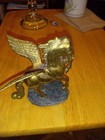 Bs Vintage Solid Brass Pegasus Flying Mythical Horse Figurine 4 25  Tall