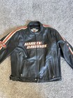 Harley Davidson 2xl  Authentic Leather Jacket     Black   Orange