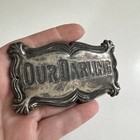 Antique Victorian Style    our Darling    Funeral Casket Plate Plaque Mourning