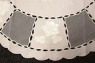 33   Round Polyester Embroidery Tablecloth Side Table Cover White Wedding Bridal