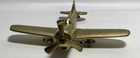 Vintage Solid Brass Wwii Airplane Table Desktop Decor Figurine Paperweight