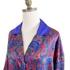 Vtg 90s Victoria   s Secret Multicolor Jewel Tone Paisley Silky Sleep Shirt Sz M l